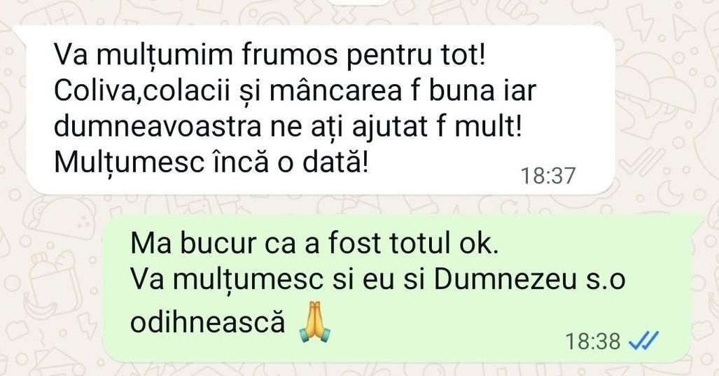 Recenzie client Servicii Funerare Remu